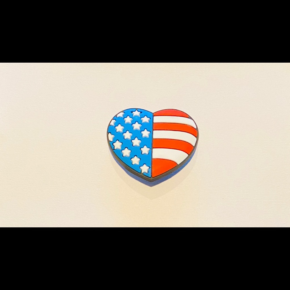 USA rubber charm for clogs or crocs
